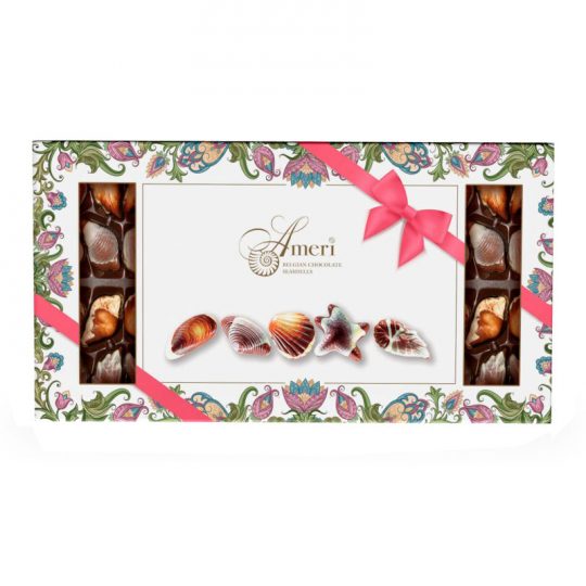 Ameri Шоколадные конфеты-ракушки с начинкой пралине «Цветы»