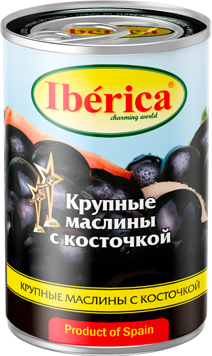 Iberica Big whole black olives