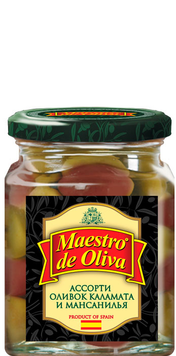 Maestro de Oliva Assorted green olives «Spanish style» Ассорти из оливок 