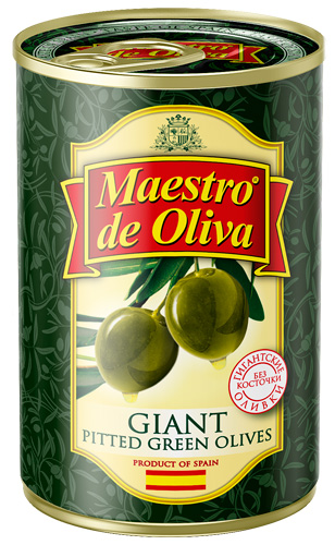 Maestro de Oliva Giant pitted green olives