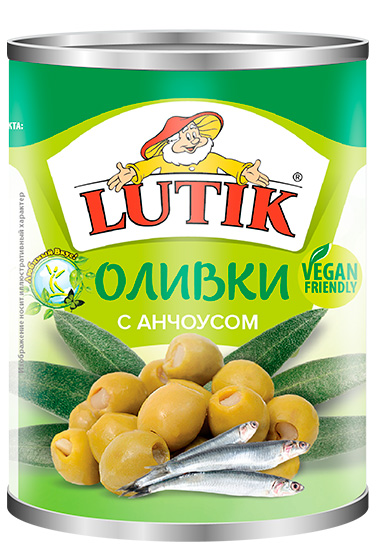 Lutik Green olives stuffed with anchovy