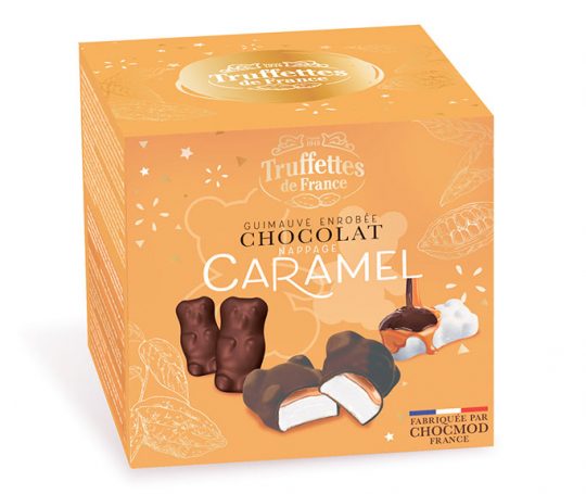 Truffettes de France Зефир в форме мишек покрытый горьким шоколадом со сливочной карамелью