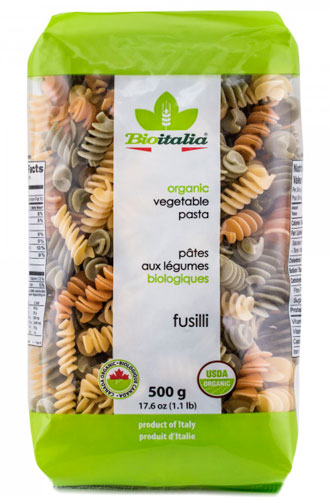 Bioitalia Fusilli tricolore with tomato and spinach