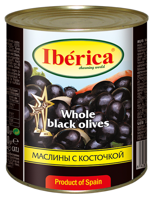 Iberica Whole black olives