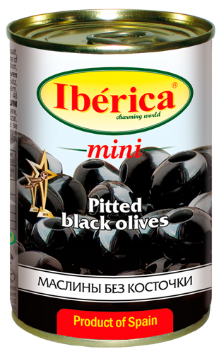 Iberica Pitted black olives mini