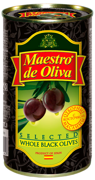 Maestro de Oliva Selected whole black olives