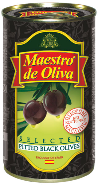 Maestro de Oliva Selected pitted black olives