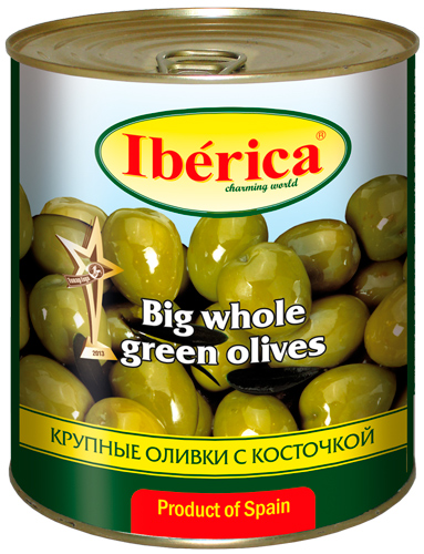 Iberica Big whole green olives