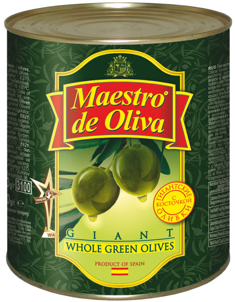Maestro de Oliva Giant whole green olives