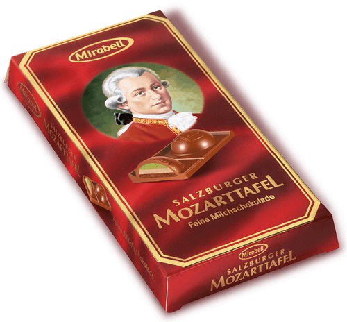 Mirabell Milk chocolate бар with marzipan and praline filling