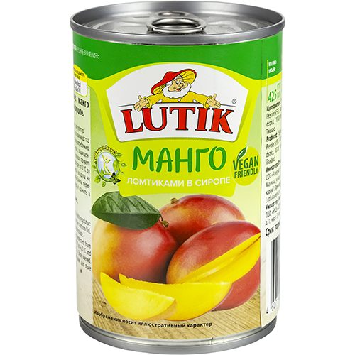 Lutik Манго ломтиками в сиропе 425 мл