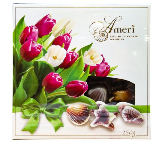 Ameri Шоколадные конфеты-ракушки с начинкой пралине «Весенний букет»