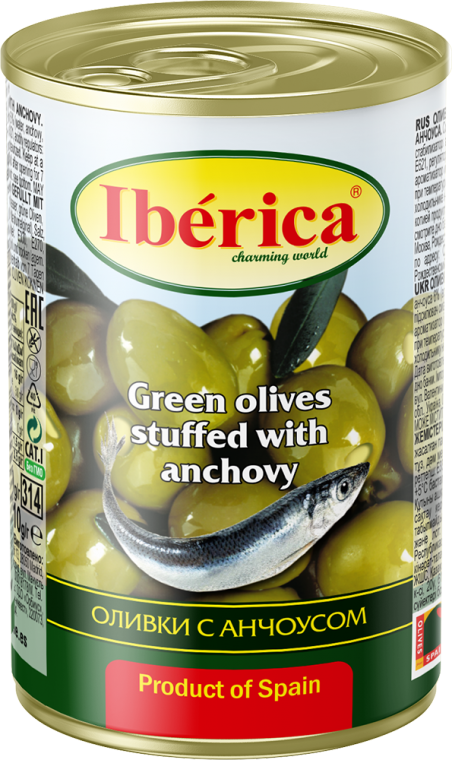 Iberica Green olives stuffed with anchovy