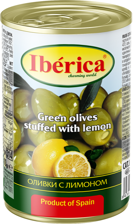 Iberica Green olives stuffed with lemon