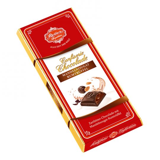 Reber Горький шоколад с трюфельной начинкой из миндаля и рома