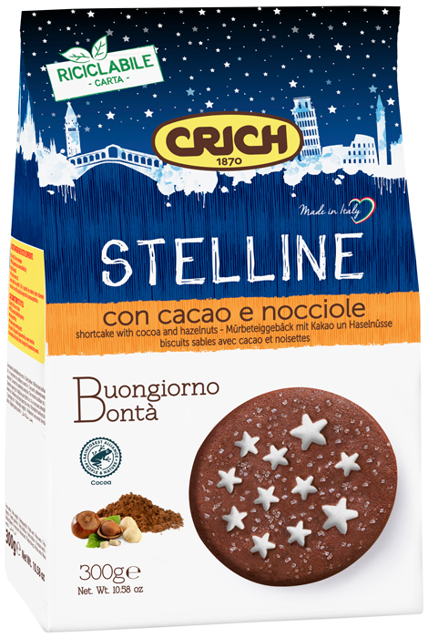 CRICH Stelline Biscuits with cacao and hazelnut