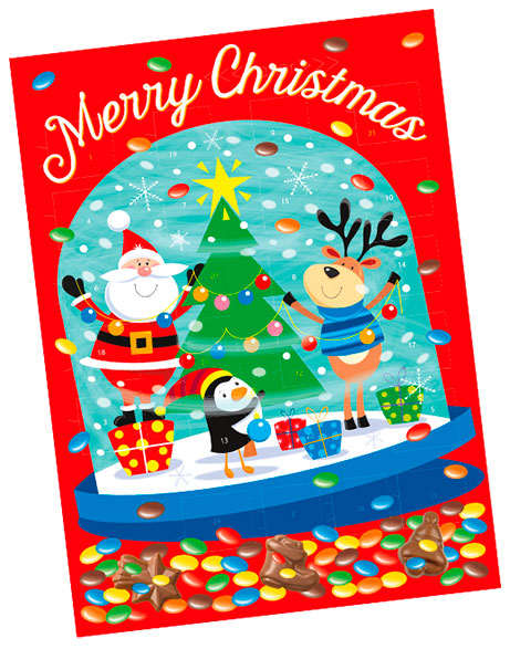 WINDEL Шоколад молочный Рождественский календарь «Веселые Санты»