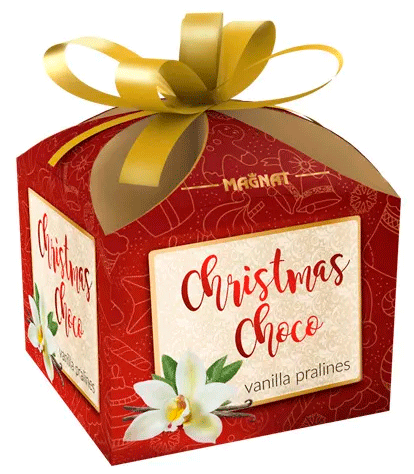 Magnat Christmas «Choco Vanilla» Конфеты пралине из молочного шоколада с ванильной начинкой
