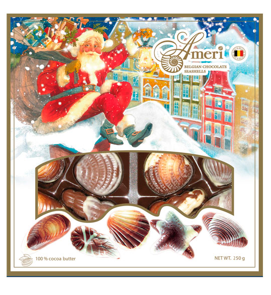 Ameri Chocolate seashells with praline filling