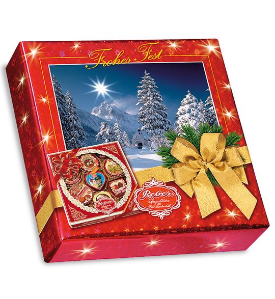 Reber Patrizier Подарочный набор шоколадных конфет в новогодней упаковке