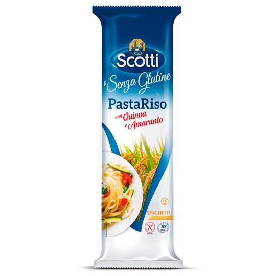 Riso Scotti Spaghetti from rice flour with quinoa and amaranth, gluten free