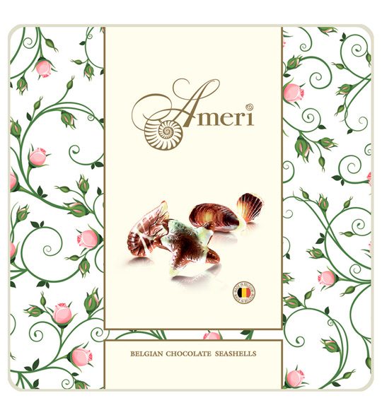 Ameri Шоколадные конфеты с начинкой пралине в весенней коробке