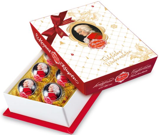 Reber Подарочная упаковка с горьким шоколадом и новогодней открыткой