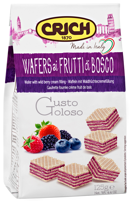 CRICH Wafers with forest fruits filling