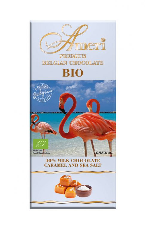Ameri BIO Молочный шоколад 40% какао с карамелью и морской солью