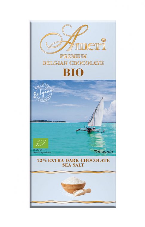 Ameri BIO Экстра горький шоколад 72% какао с морской солью