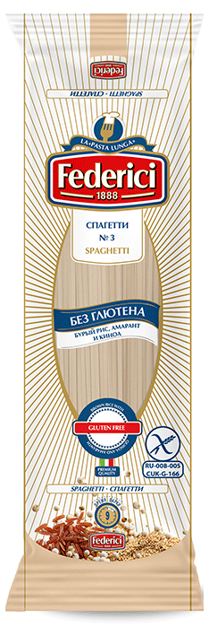 Federici №3 Spaghetti gluten free from brown rice with amaranth and quinoa