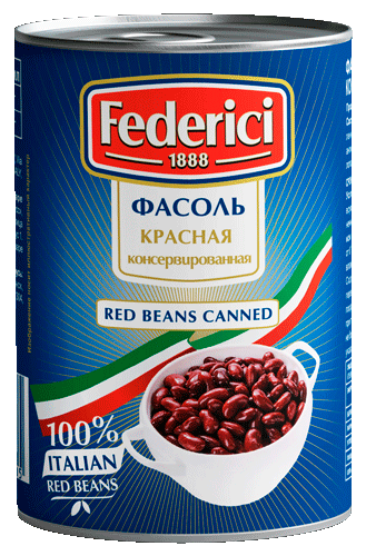 Federici Фасоль красная консервированная