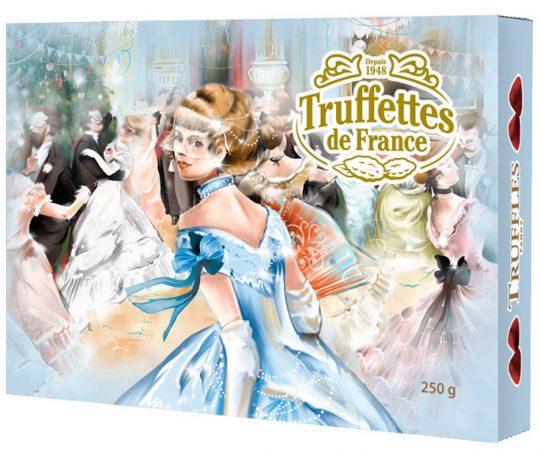 Truffettes de France «Fancy» Шоколадные трюфели классические в новогодней упаковке