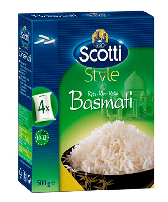 Riso Scotti Basmati rice in cooking bags