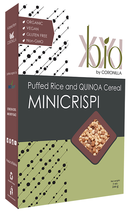 BIO-XXI Gluten Free Puffed Rice and Quinoa Cereal Minicrispi