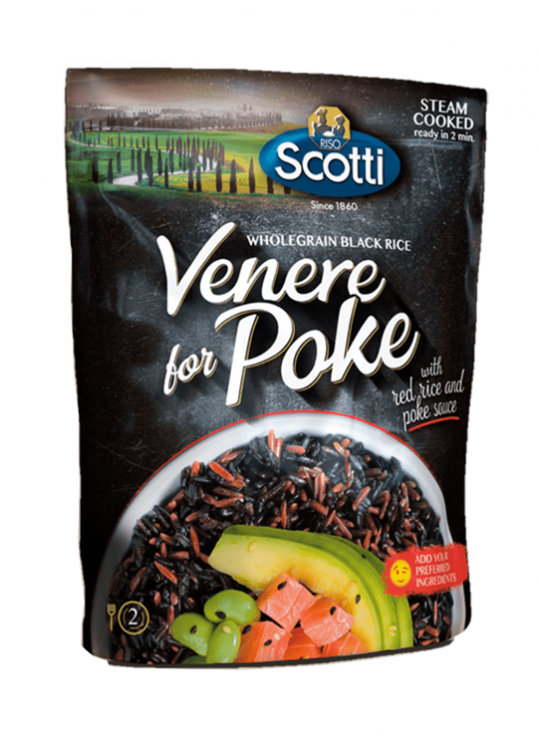 Riso Scotti Смесь пропаренного черного риса «VENERE» для Поке (готова к употреблению)