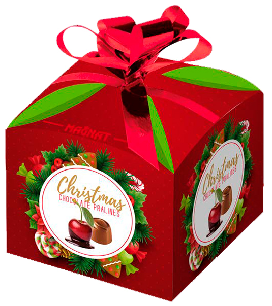 Magnat Christmas «Choco Cherry» Конфеты пралине из молочного шоколада с вишневой начинкой