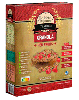 Le Petit Dejeuner Tsakiris Family Granola red fruits