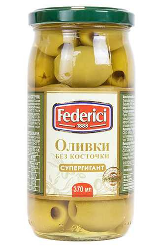 Federici Supergiant pitted green olives