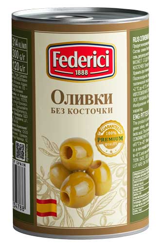 New Federici pitted green olives