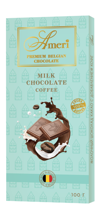 Ameri Chocolate bar 31 % – milk coffee