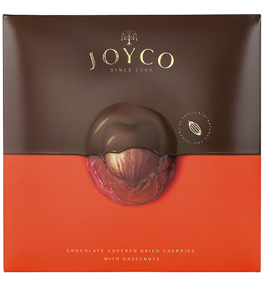 Joyco Шоколадные конфеты «Сухофрукт вишни в шоколаде с фундуком»