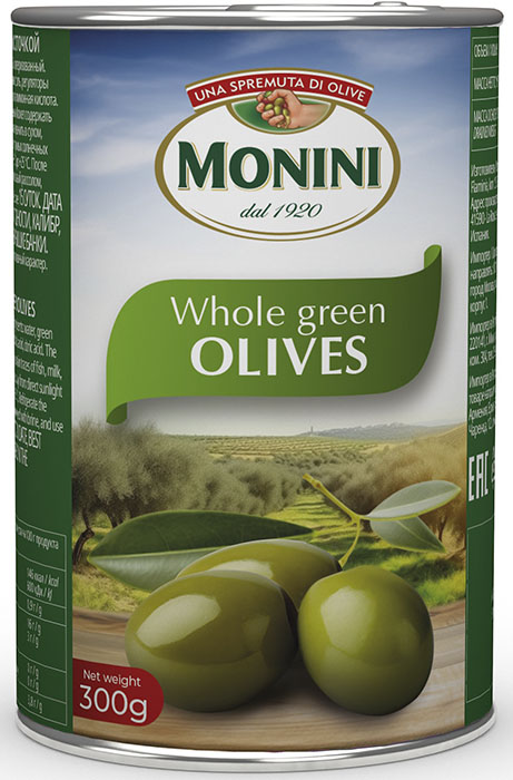 Monini Whole green olives