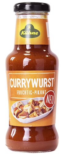 Kuhne Curry sausage sauce with onions and curry