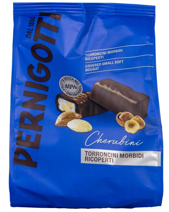 Pernigotti Covered small soft nougats with dark chocolate coating