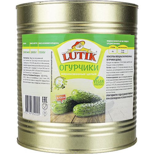 Lutik Pickled cucumber 9-12 3000